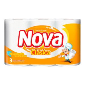 Toalla de Papel Nova Clásica, 1 pqt x 3und.