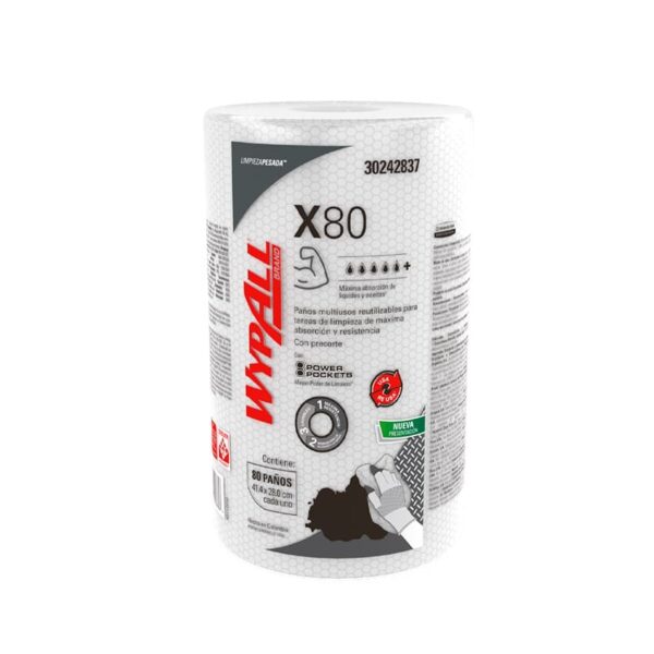 WypAll X80 Paño Blanco x 80und.