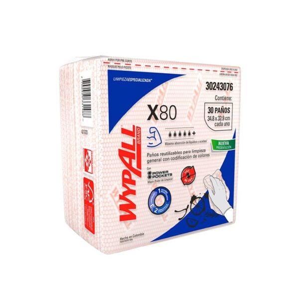 WypAll X80 Plus Rojo x 30und.
