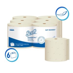 Toalla de Manos Essential Natural, 6 rollos x100mts.