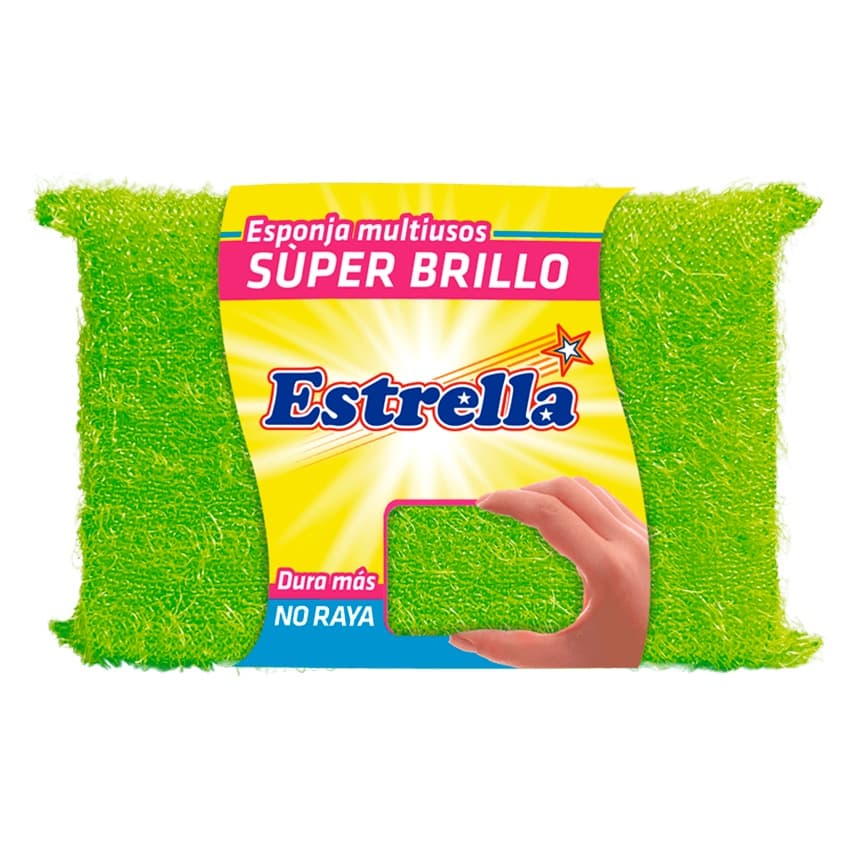 Esponja Plástica de Colores Estrella