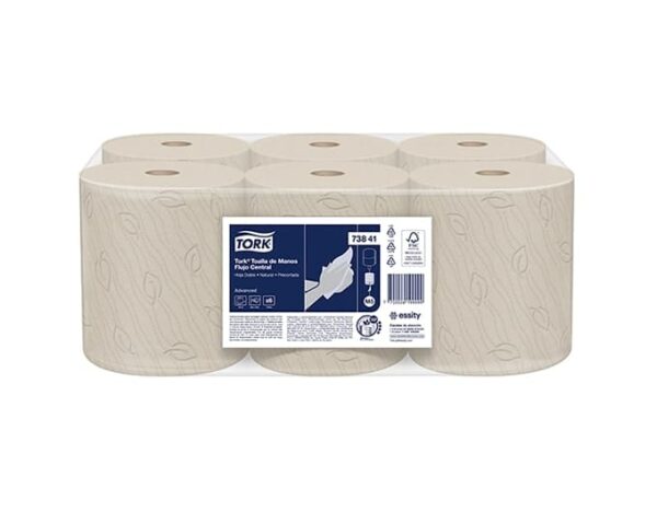Toalla de Manos en Rollo Natural  120mts x 6und.